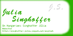 julia singhoffer business card