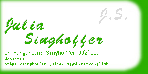 julia singhoffer business card